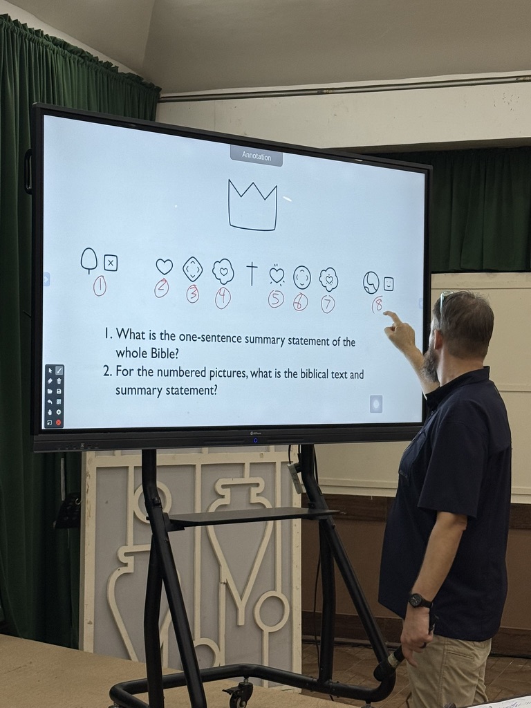 Josh teaching the Bible's storyline
